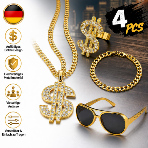 Hip hop kostüm gold teilig - hop,