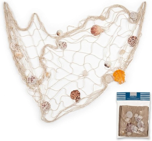 Fischernetz mit muscheln zur - muscheln,