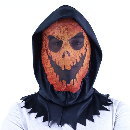 Halloween orange textilmaske - orange,