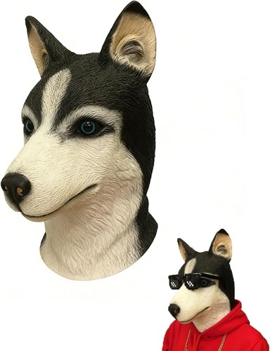 Latex husky maske - latex, echtlicht