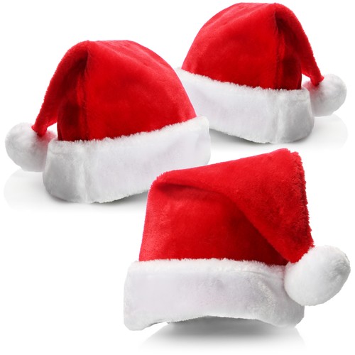 Weihnachtsmütze mit bommel - 3x,