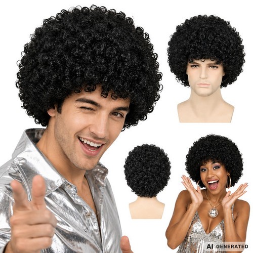 Afro perücke 70er locken - afro,
