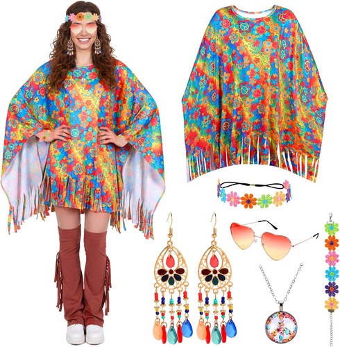 Hippie kostüm damen - hippie, set