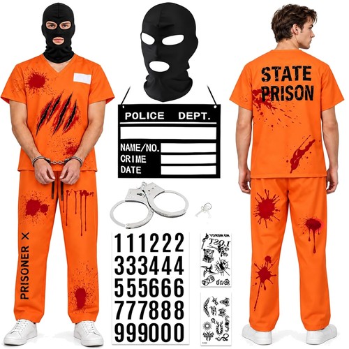 Gefängnis kostüm orange - gefängnis,