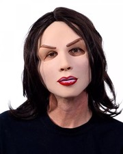 Sexy Frauenmaske mit Perücke