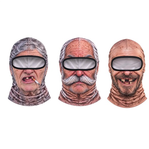 Lustige gesichts skimaske - lustige, 3d-gesichts-skimaske