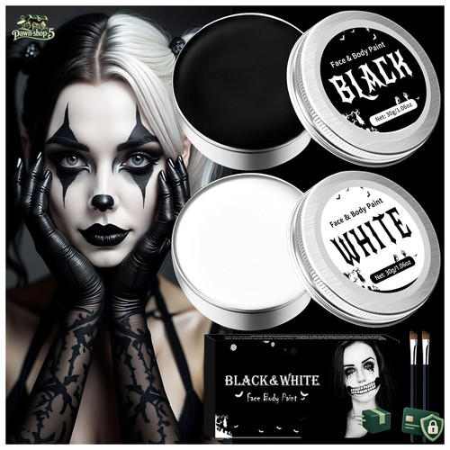 Halloween schminke set schwarz - halloween,
