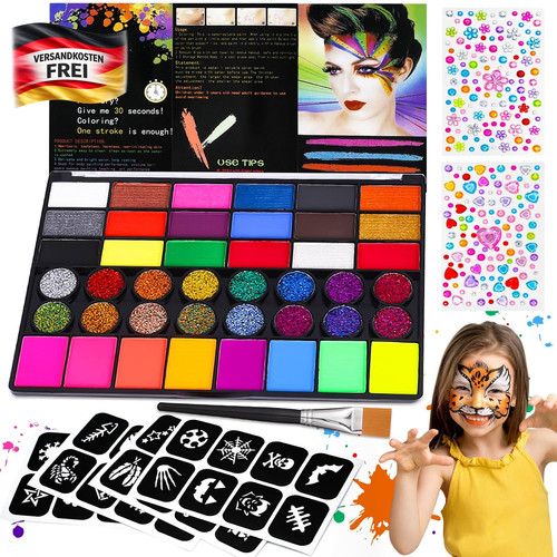 Kinderschminke set farben - kinderschminke,