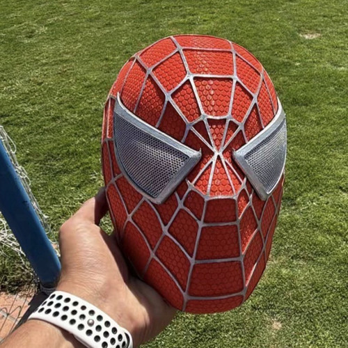 Spider man maske - maske, rot/schwarz